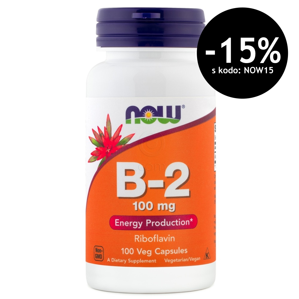 Vitamin B-2 (Riboflavin) 100 mg NOW, kapsule (100 kapsul)